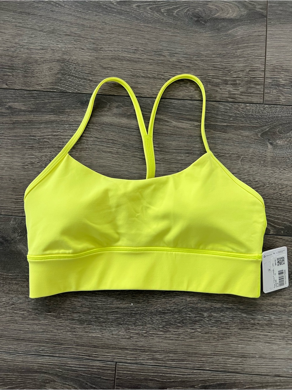 Lululemon Flow Y Nulu Longline Women’s Neon Yellow Sports Bra